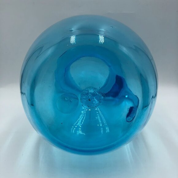 Blue Glass Pitcher Handblown Beverage Entertaining Drinkware Serveware - Picture 8 of 14